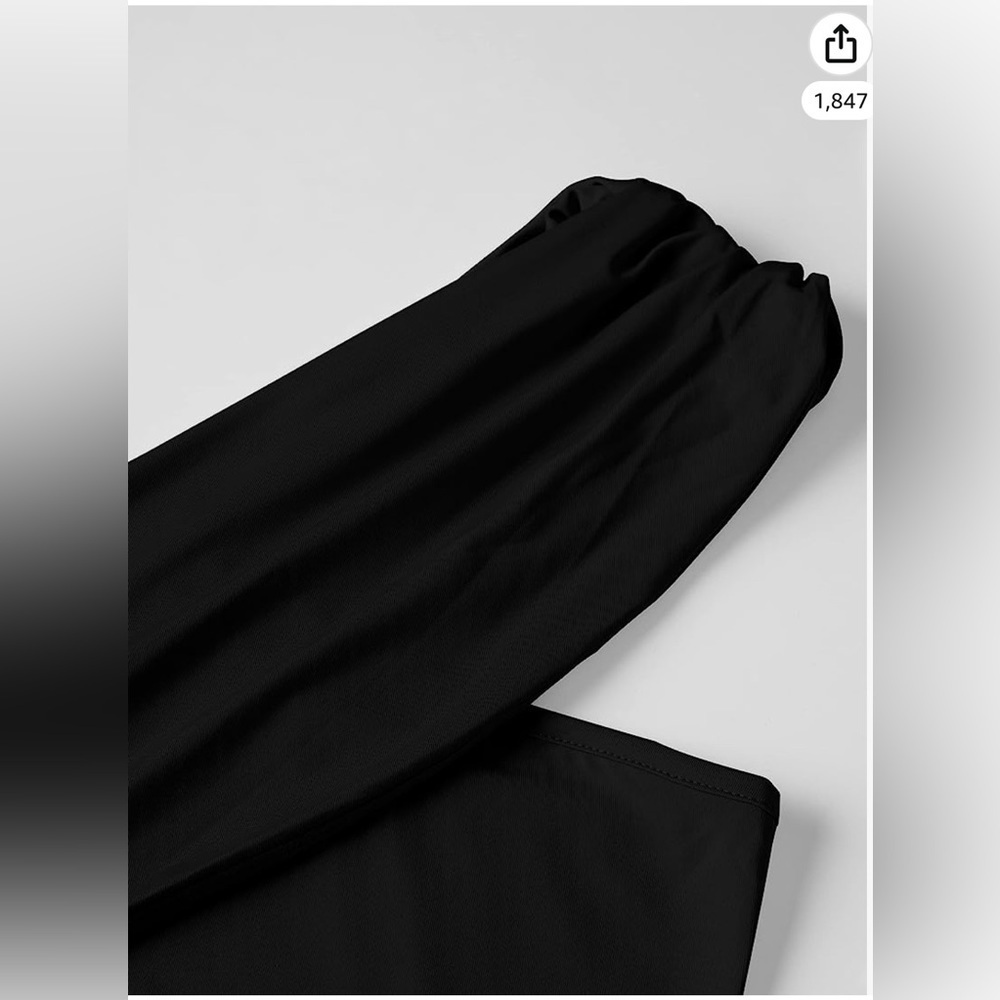 SOFIA'S CHOICE Women's Long Sleeve One Shoulder - Picture 4 of 8